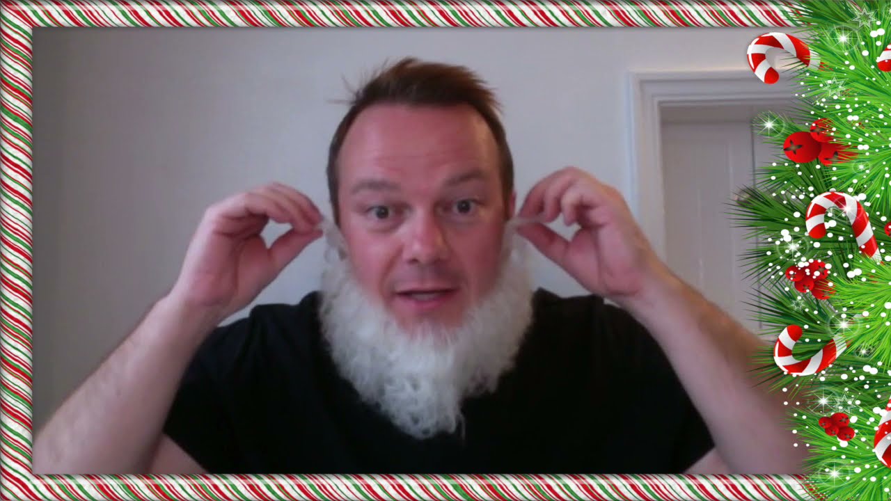 How to apply a Father Christmas, Santa Beard & Moustache Using Spirit Gum.