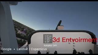 New 3d map using Google and Cesium + Autopilot in my Flight simulator!