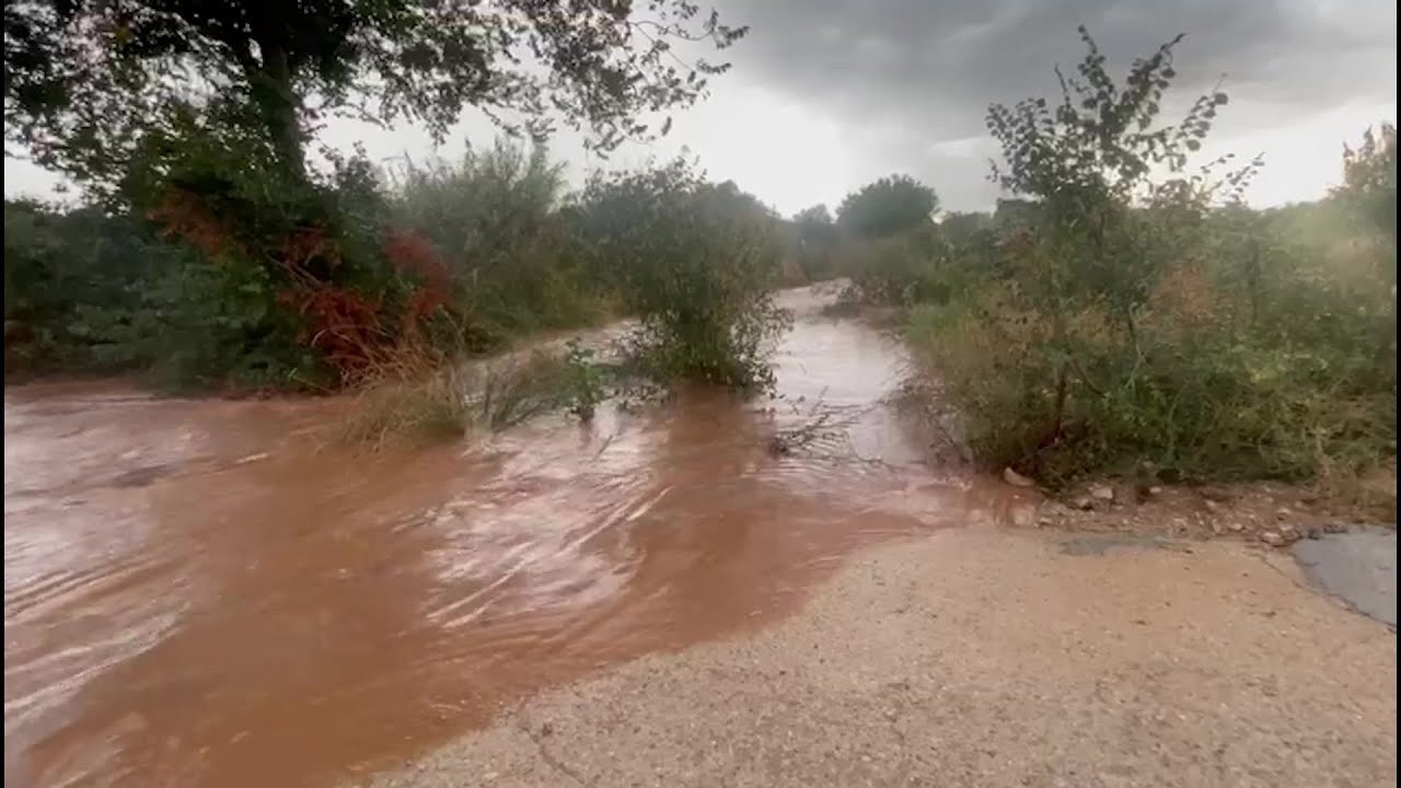 Les pluges provoquen barrancades a l’interior del Montsià