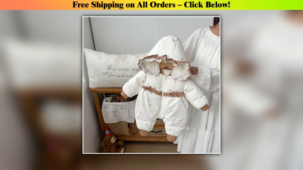 Baby Winter Cotton Clothes, Newborn Children, Baby Winter Stylish Cute Hooded Warm Clothes Winter