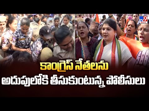 Congress Activists Protest : కాంగ్రెస్ నేతలను అదుపులోకి తీసుకుంటున్న పోలీసులు - TV9 - TV9