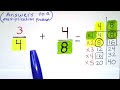 "FRACTIONS: Part 3 Adding Fractions &amp;   Using A Products Chart To Find A Common Denominator"