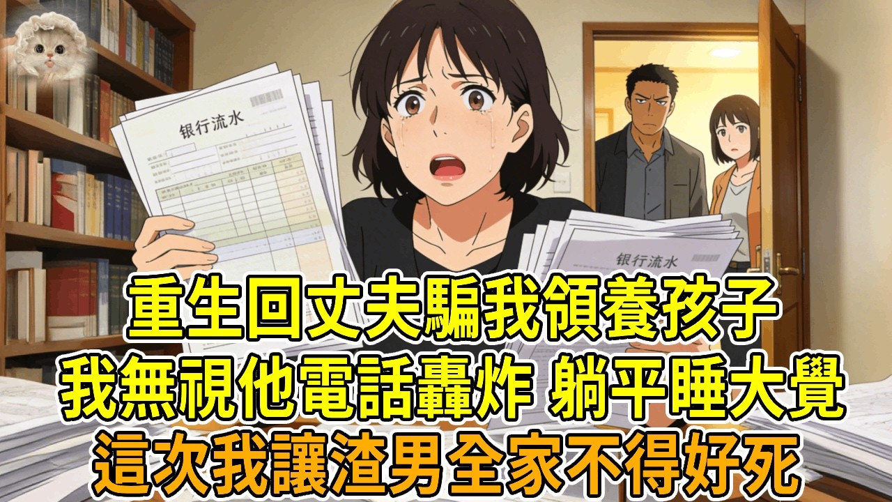 上一世，丈夫和秘書生下孩子，偽造不育證明騙我領養。他病逝後，我翻到他的銀行流水，發現他轉移全部財產，還以我的名義貸款百萬。我傾家蕩產還債，崩潰自殺。重生歸來，我無視丈夫的電話轟炸，躺平睡大覺！