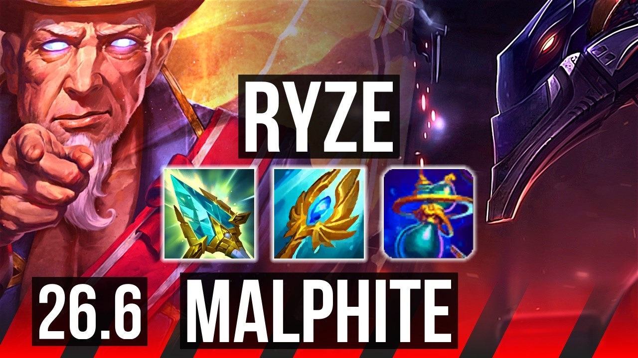 Watch Ryze beat Malphite in Korean Master! 
Highlights: Good KDA: 14/1/3. 
Learn what runes to use, what items to build, understand how to lane, teamfight, and outplay your opponents as #Ryze. 
/// #LeagueOfLegends high elo replay 
 
Thank you for watching! 
Did you learn something new? Share it in the comments! 
If you liked this video, please leave a thumbs up, if you disliked it, be sure to give me feedback in the comments. I appreciate your support! 
 
~~~| DOMISUMREPLAY |~~~ 
High elo replays for every role and champion. Improve your gameplay. Many uploads per day. 
 
~~~| WATCH MORE |~~~ 
Main channel: https://www.youtube.com/channel/UChkYqBSmrYsPjOTK2N4pdWg?sub_confirmation=1 
Ryze channel: https://www.youtube.com/channel/UCzl8VjJTB8nWYXiTk8bW05w?sub_confirmation=1 
 
More replays of: 
- Ryze vs Malphite: https://www.youtube.com/playlist?list=PLaCjvVPexYWWkb6Col6j6MvbW_B09Gokw 
- Ryze TOP: https://www.youtube.com/playlist?list=PLaCjvVPexYWXbnMHMcgdkfwvyKUCJvzKN 
 
~~~| MATCH INFO |~~~ 
GAME TYPE: Ranked Solo/Duo 5v5 
REGION: KR 
AVERAGE RANK: Master 
SEASON: Season 2026 
PATCH: 26.6 
 
~~~| SPECTATED PLAYER |~~~ 
CHAMPION: Ryze 
SKIN: Arcana Ryze (Obsidian) 
RANK: Master 
RIOT ID: 토끼우유 # KR1 
OP.GG: https://op.gg/summoners/kr/%ED%86%A0%EB%81%BC%EC%9A%B0%EC%9C%A0-KR1 
RUNES: PRECISION - Conqueror, Presence Of Mind, Legend: Haste, Cut Down; SORCERY - Scorch, Manaflow Band (Attack Speed + Adaptive Force + Health) 
 
~~~| OPPONENT |~~~ 
CHAMPION: Malphite 
SKIN: Mecha Malphite 
RANK: Master 
RUNES: SORCERY - Arcane Comet, Manaflow Band, Absolute Focus, Waterwalking; INSPIRATION - Magical Footwear, Biscuit Delivery (Adaptive Force + Adaptive Force + Health) 
 
I am not one of the summoners playing in the matches uploaded to this channel, so I am unfortunately unable to answer questions about decisions made by the summoners in the game. 
 
played at 2026-03-18 16|33|10 (CET); rec on sd-cherry at 2026-03-18 21|36|23 (CET); mtdt at 2026-03-18 22|12|37 (CET); KR-8139242795-TOP-BLUE
