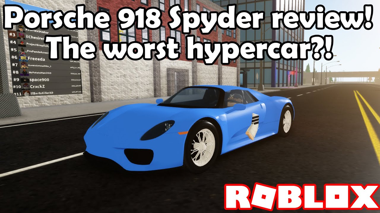 Is The New 918 Spyder The Worst Hypercar Roblox Vehicle Simulator Youtube - roblox vehicle simulator porsche