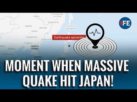 CCTV footage of a Japan earthquake