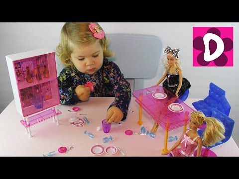 for children's sake of va Распаковка Набора Барби Обед с Подружкой в Кафе Barbie Doll Set unboxing