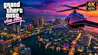 GTA Vice City Nextgen Remastered | Full City Tour by Helicopter (4K 60FPS)