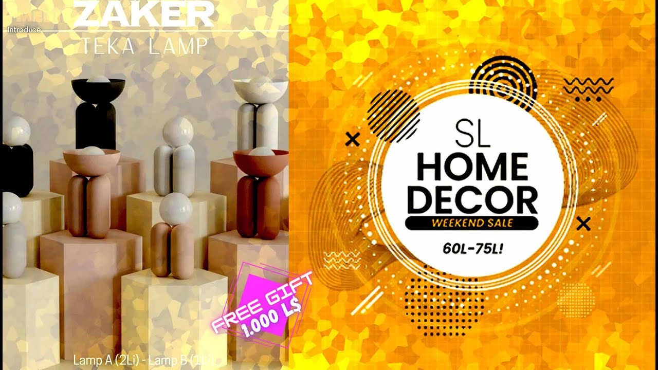 🟪 SL HOME DECOR WEEKEND SALE! | Second life | Weekly Event | Free Gift 💝