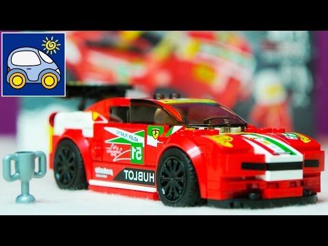 Лего набор 75908: машинка Лего Спид Чемпионс Феррари 458 Италия GT2. Распаковка игрушек. Картонка