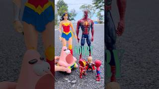 Satisfying Unboxing Super Marvel Team vs Patrick Star Gulp ! HELP Pls Spidey #funny