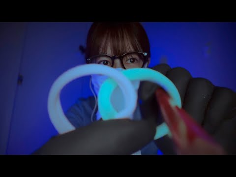 [ASMR] 脳神経テスト / 囁き, ゴム手袋 / Cranial nerve exam, whispering, rubber gloves