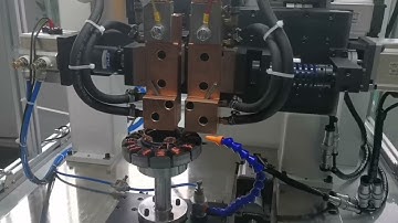 BLDC Motor Stator Terminal Clamp Welding machine Motor Production Wind Automation #shorts