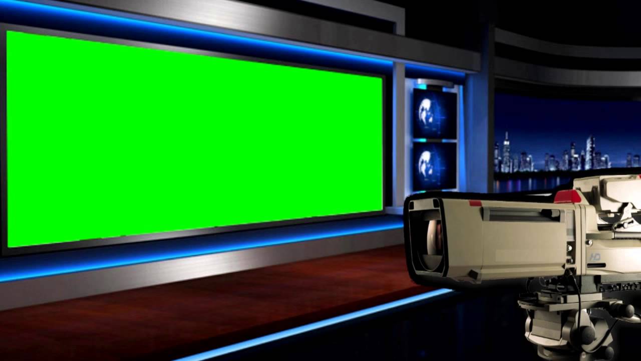 Virtual Green Screen News Studio Animated Tv Camera - YouTube