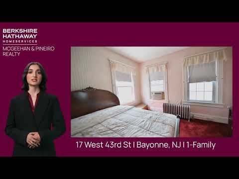 17 West 43rd St, Bayonne, NJ home video tour