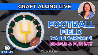 Football Field Yarn Wreath: Easy DIY Sports Decor for Father's Day