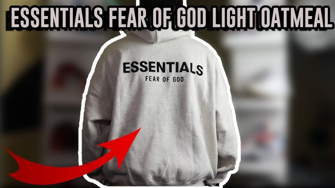 FEAR OF GOD Essentials Felt Logo Hoodie Dark Oatmeal