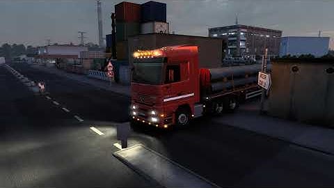 ETS 2 tight entrance/exit at company | Mercedes MP1 - Grand Utopia Map