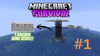 1 dakikada sınırsız sayıda eşya veren mob farmı! Minecraft survival 3 geni bölüm 1