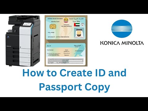 How to create ID and Passport Copy on Konica Minolta Machine|How to Set up ID Copy on Konica Minolta