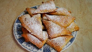 ТВОРОЖНЫЕ треугольники с ЯБЛОКАМИ и ИЗЮМОМ домашняя творожная выпечка ТВОРОЖНЫЕ треугольники с ЯБЛОКАМИ и ИЗЮМОМ домашняя творожная выпечка