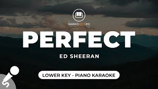 Perfect - Ed Sheeran (Lower Key - Piano Karaoke) chords