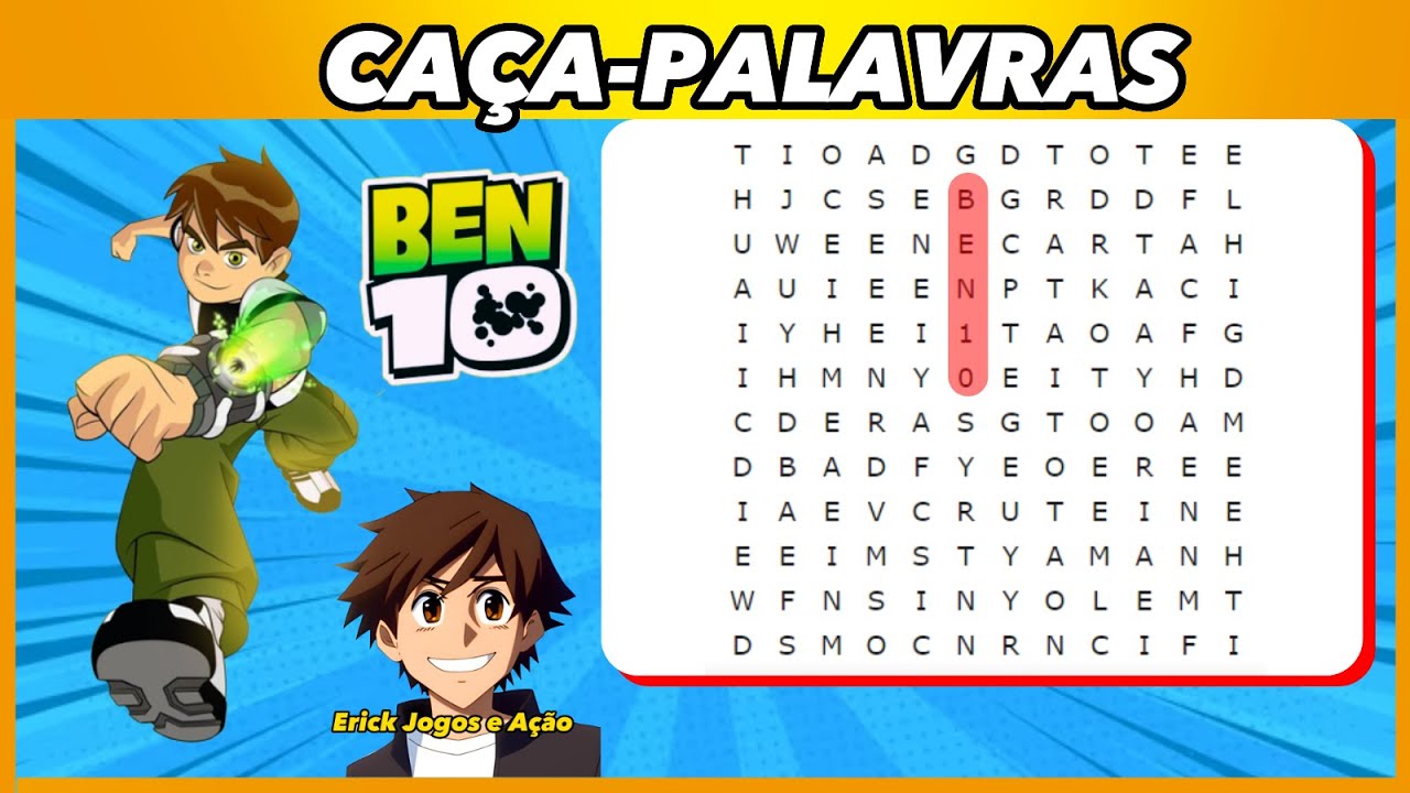 Caça-Palavras | Tema: BEN 10 CLÁSSICO | Quiz - YouTube