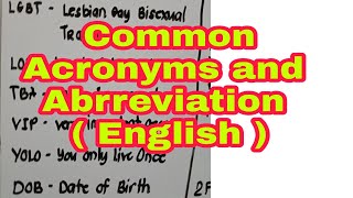 Common English Acronyms and Abbreviation | Watch and Learn screenshot 3