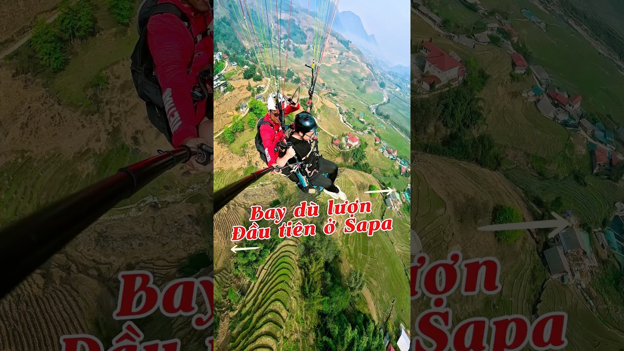 Lần đầu trải nghiệm bay dù lượn ở Sapa #shorts