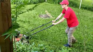 Classic ONE Mower 3 Man Crew TACKLES This Homeowner’s property! (no commentary)