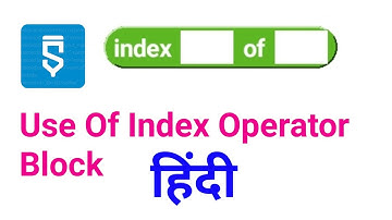 How To Use SketchWare Index Operator Block |Hindi|Index Operator Block कैसे इस्तेमाल करते हैं।