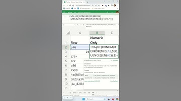 Formula to ignore letters/special characters in cells and only put numbers - Excel Tips and Tricks