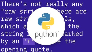 What exactly do "u" and "r" string prefixes do, and what are raw string literals?