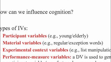 A brief introduction to cognitive research methods