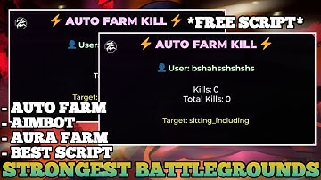 The Strongest Battlegrounds Script *BEST* – Auto Kill, Auto Farm, Aimbot & More! ✊