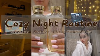 COZY NIGHT ROUTINE || WINTER PRODUCTS, MINI HYGIENE HAUL, CLEANING, SELF CARE || VLOGMAS #2