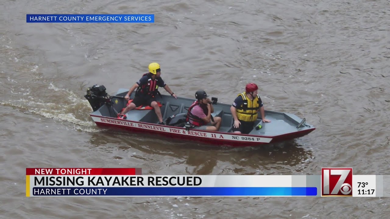 Missing Cape Fear River kayaker rescued by Harnett County crews - YouTube
