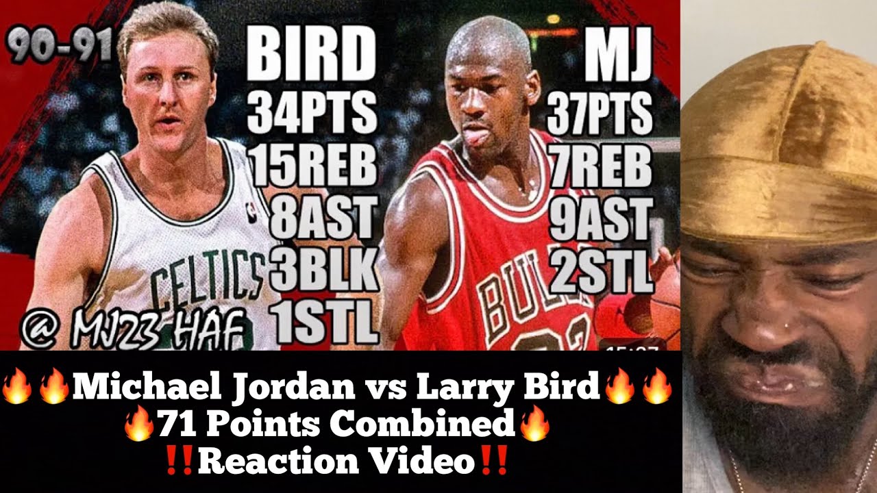 Jordanm R. Bird Michael Jordan vs Larry Bird Reaction!!! (1991.03.31) - 71 pts, Crazy ...