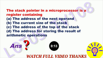 Microprocessor most important MCQ questions and answers | ESE | ISRO | BARC | BEL | gate