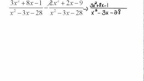 Subtracting Rational Expressions 5.2