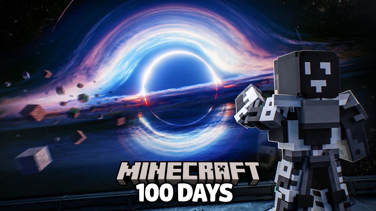 I Survived 100 Days Creating a BLACK HOLE in ALL THE MONS 10!