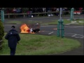 Huge Motorbike crash bursts into flames - Crash Zone