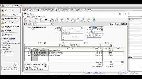 How to Edit / Reprint Sales Order in Sage Peachtree Quantum 2010