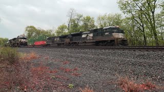 4/26 NS 28X doublestack container train at Cove PA #shorts #short #viral #video #viralvideo #train