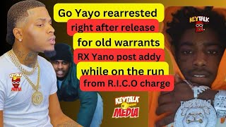 12 hating! Go Yayo IMMEDIATELY Rearrested after release! RX Yano post his addy while on the run