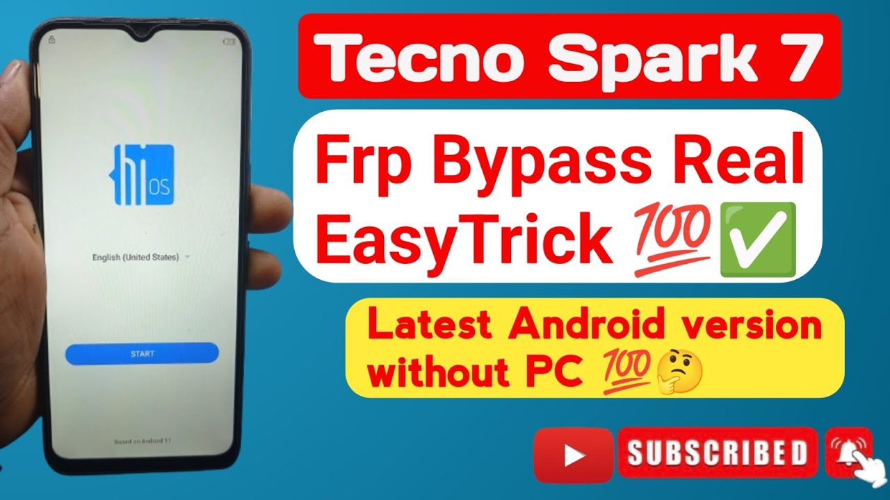 Tecno spark 7 Frp Bypass 2026 ✅ | New EasyTrick 💯 working without PC 