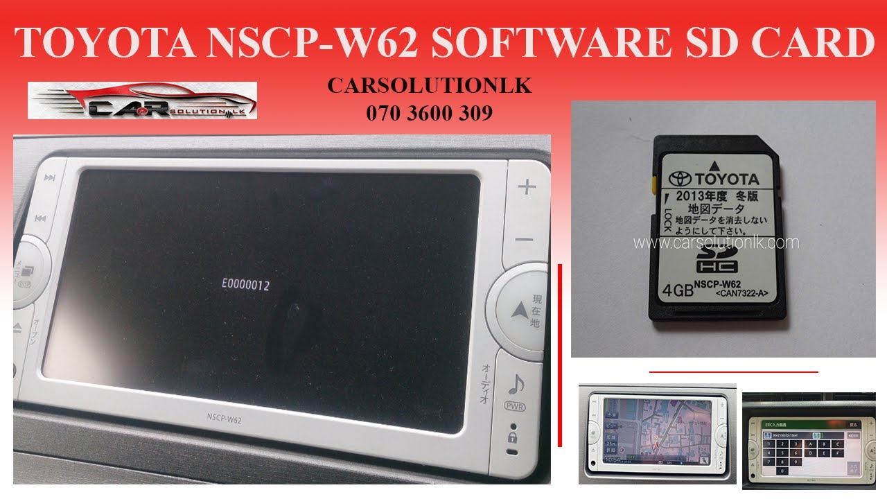 TOYOTA NSCP-W62 SOFTWARE SD CARD +94703600309 - YouTube