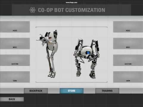 Portal 2 Hat/Item store and Loadout