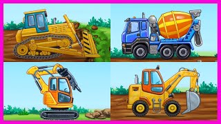 Construction Trucks | Cartoons for Kids | Learning videos