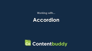 Content Buddy - Accordion Widget